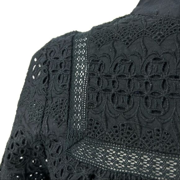 VINEYARD VINES NWT size Small Black Cotton eyelet embroidery top - Picture 3 of 12